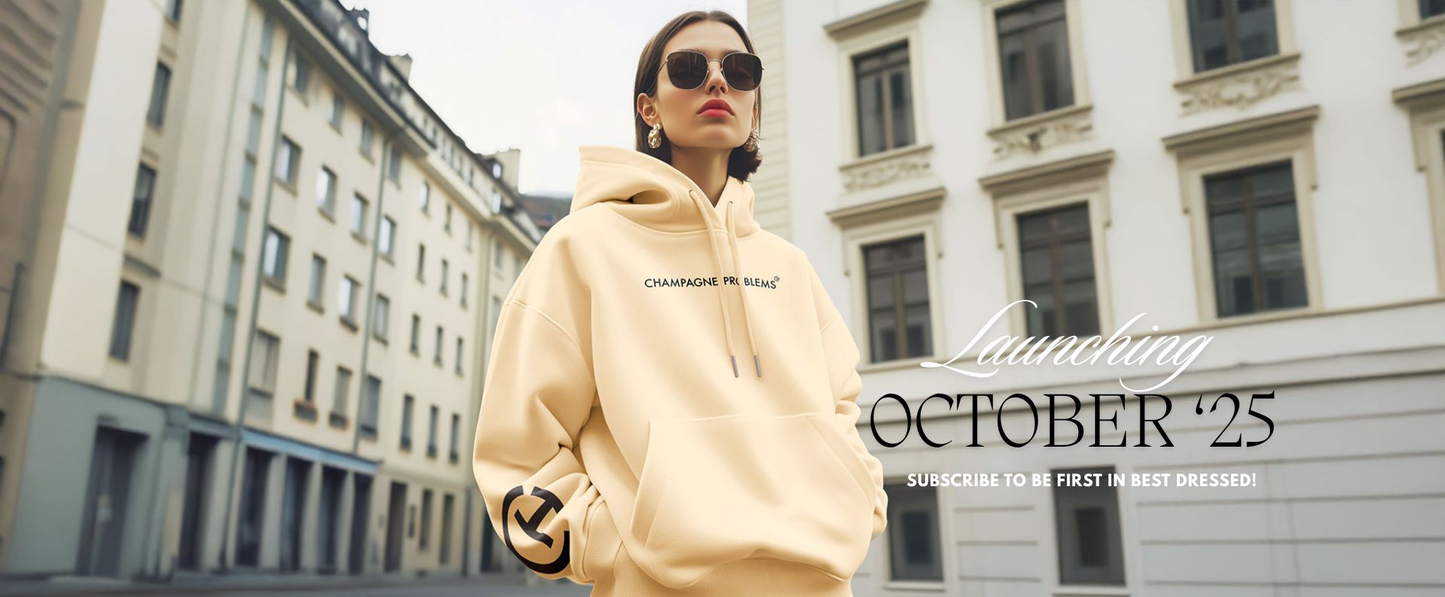 Champagne Problems Launch Banner
